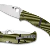 Spyderco Caribbean™ G-10 Black/Yellow Leaf