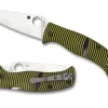 Spyderco Caribbean™ G-10 Black/Yellow Sheepfoot