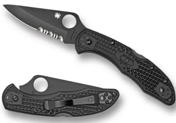 Spyderco Delica® 4 FRN Black/Black Blade