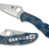 Spyderco Delica® 4 Gray-Blue Zome Super Blue Sprint Run®