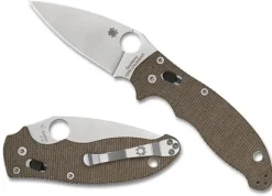 Spyderco Manix&reg; 2 Brown Canvas Micarta CPM CRU-WEAR