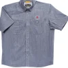 Spyderco Orvis® Men's Tech Chambray Blue Work Shirt Short Sleeve