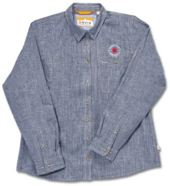 Spyderco Orvis® Women's Tech Chambray Blue Work Shirt Long Sleeve