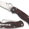 Spyderco Para Military® 2 Red Fat Carbon Fiber CPM M4 Black Blade Exclusive